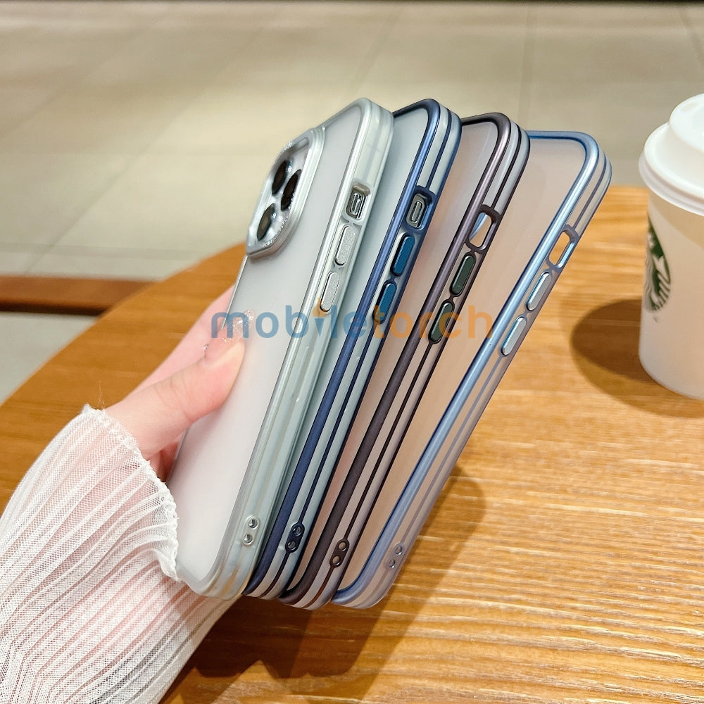 Metal Lens Protection Slim Matte PC (Hard) Phone Case - iPhone 13