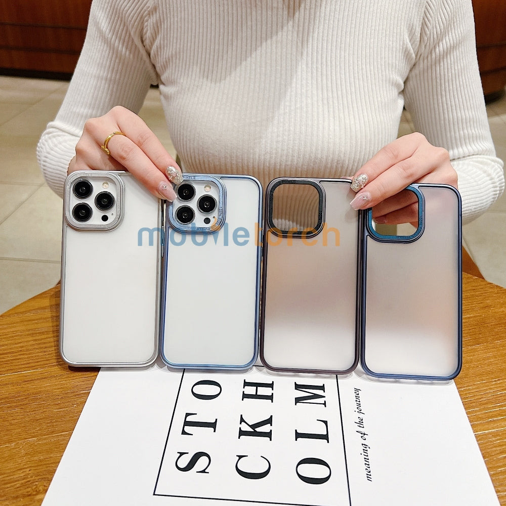 Metal Lens Protection Slim Matte PC (Hard) Phone Case - iPhone 13