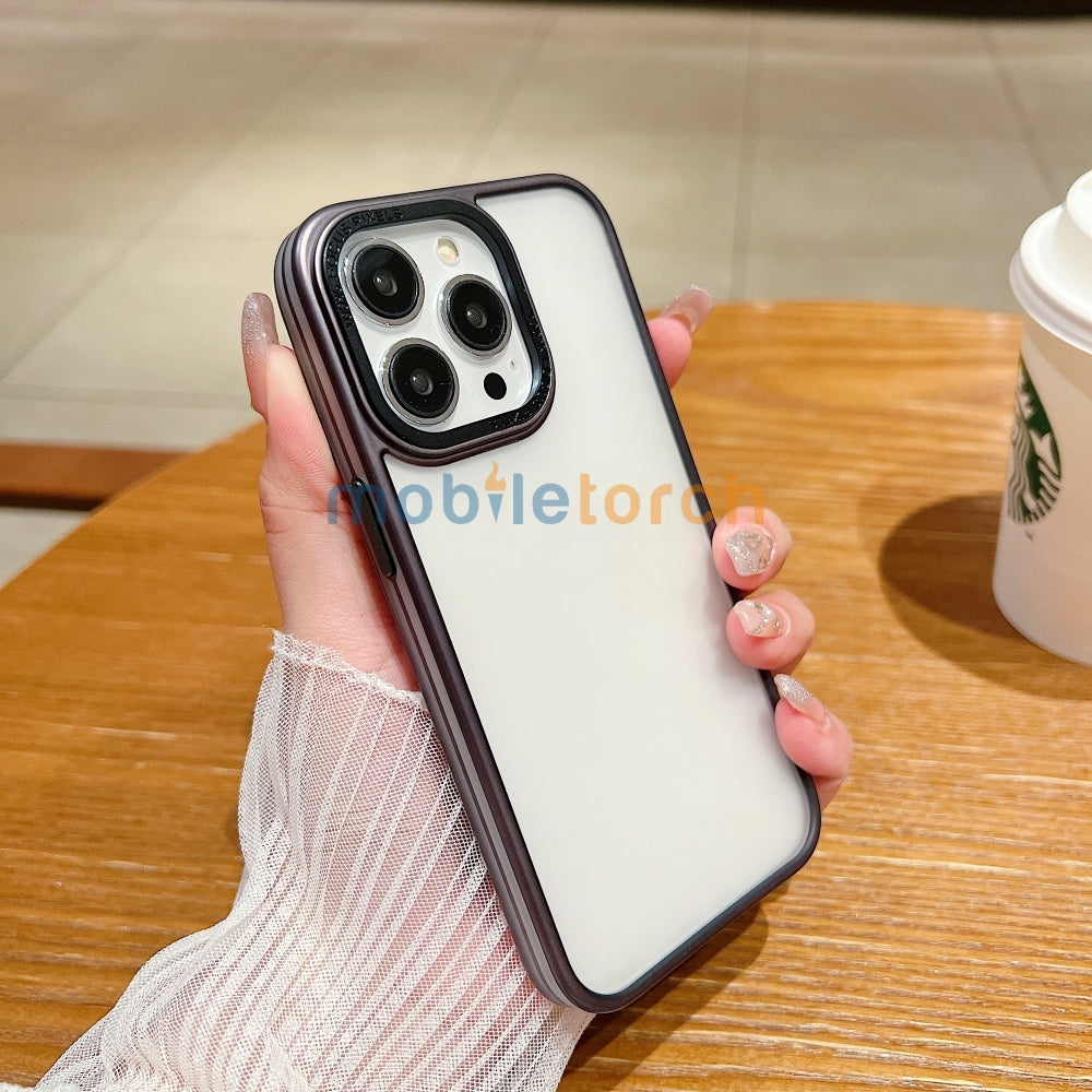 Metal Lens Protection Slim Matte PC (Hard) Phone Case - iPhone 13