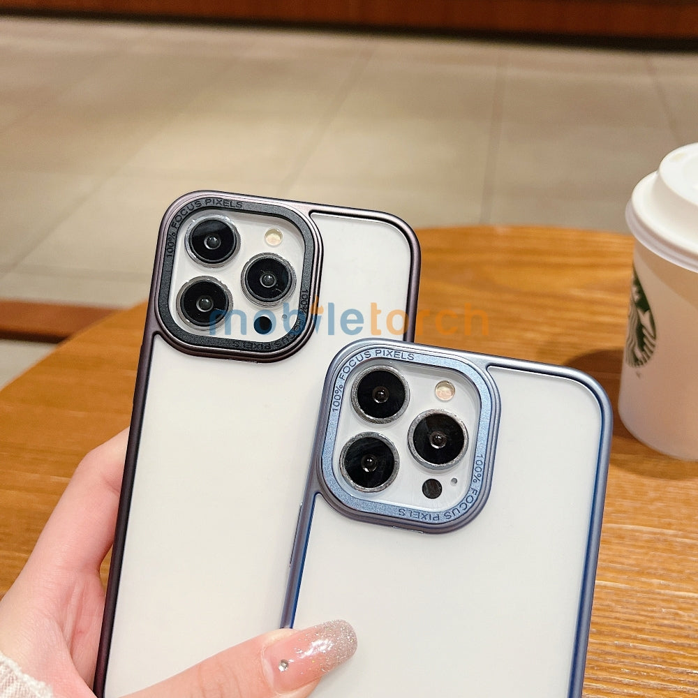 Metal Lens Protection Slim Matte PC (Hard) Phone Case - iPhone 13