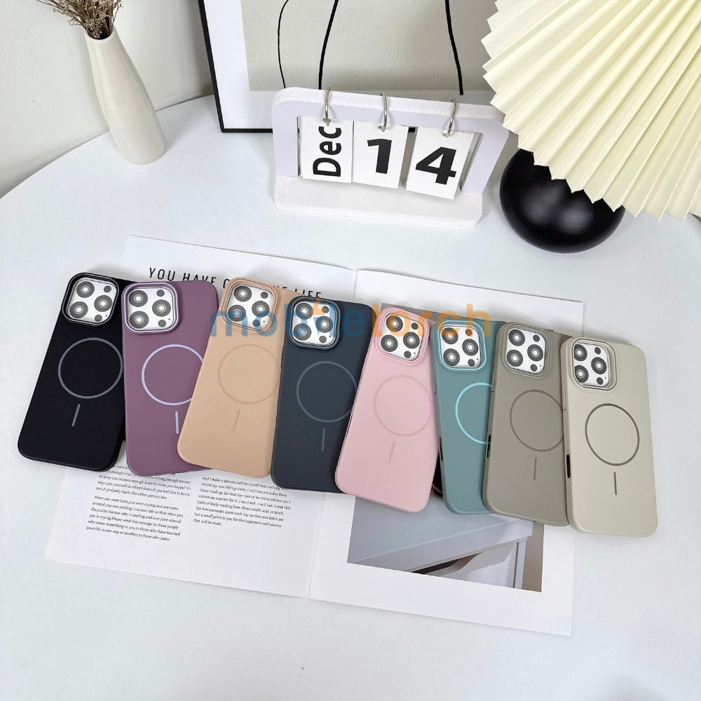 Microfiber Flock Lining Liquid Silicone Magsafe Phone Case - iPhone 14 Pro Max