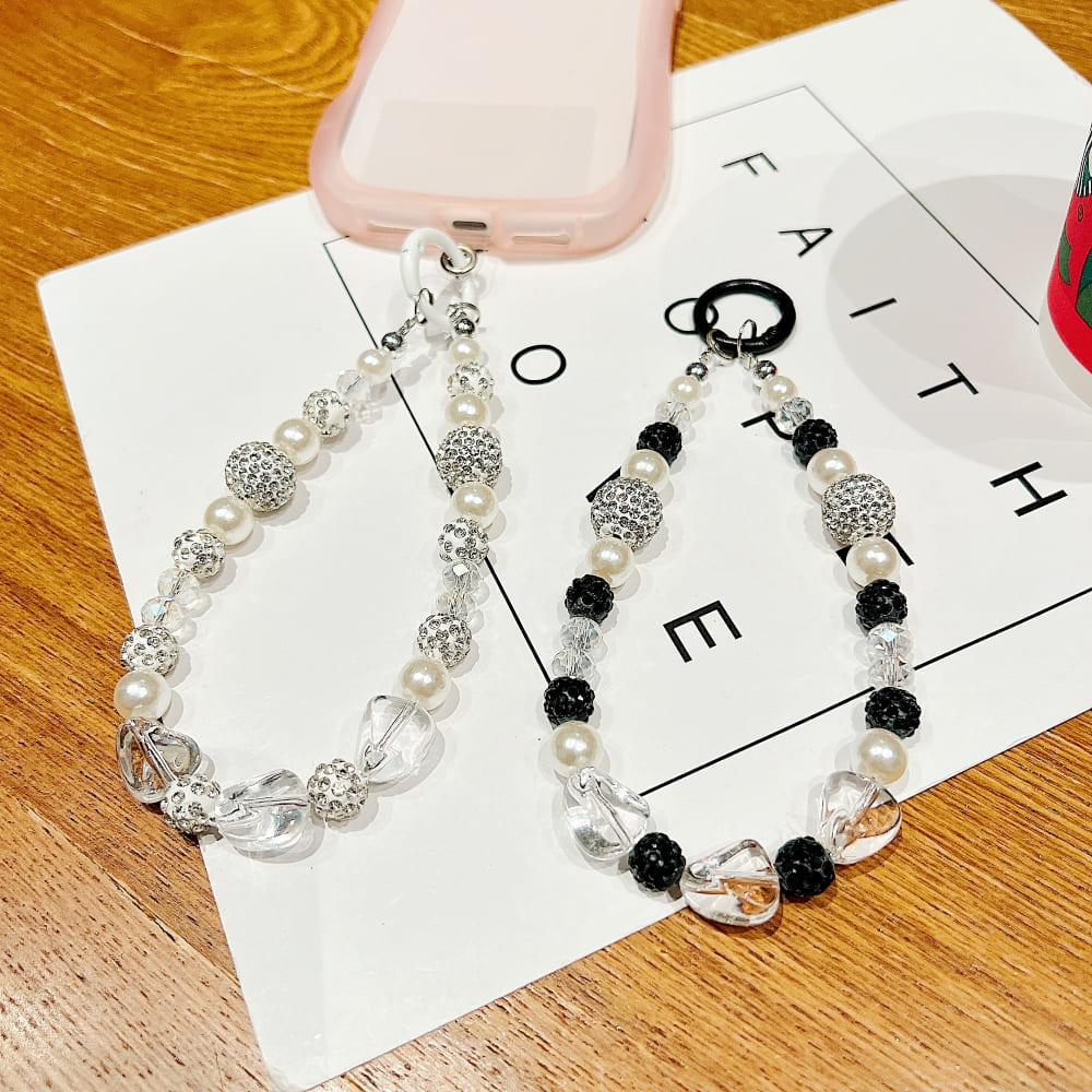 Midnight Pearl Phone Charm