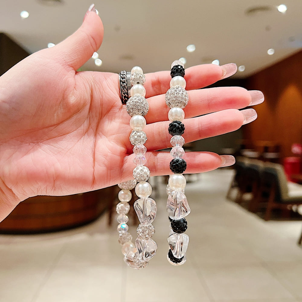 Midnight Pearl Phone Charm