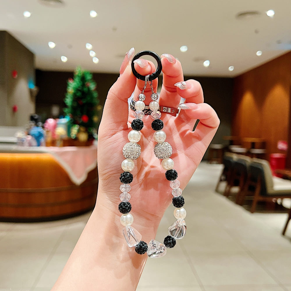 Midnight Pearl Phone Charm