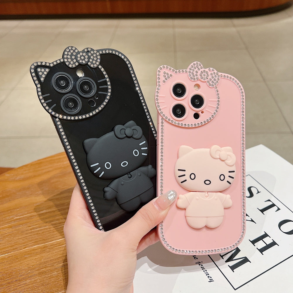 Kitty Mirror Stand TPU (Soft) Phone Case - iPhone 15 Pro Max