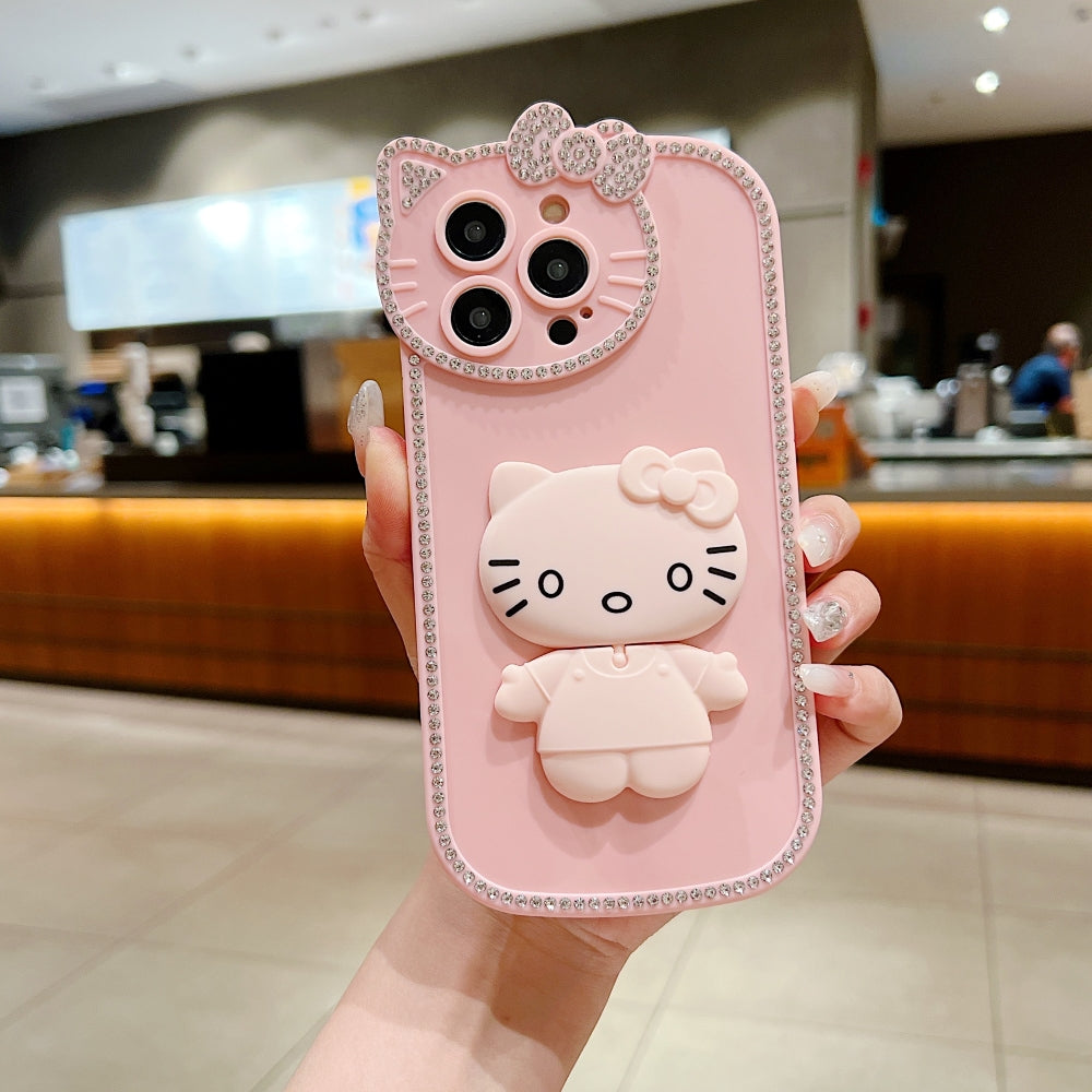 Kitty Mirror Stand TPU (Soft) Phone Case - iPhone 15 Pro Max