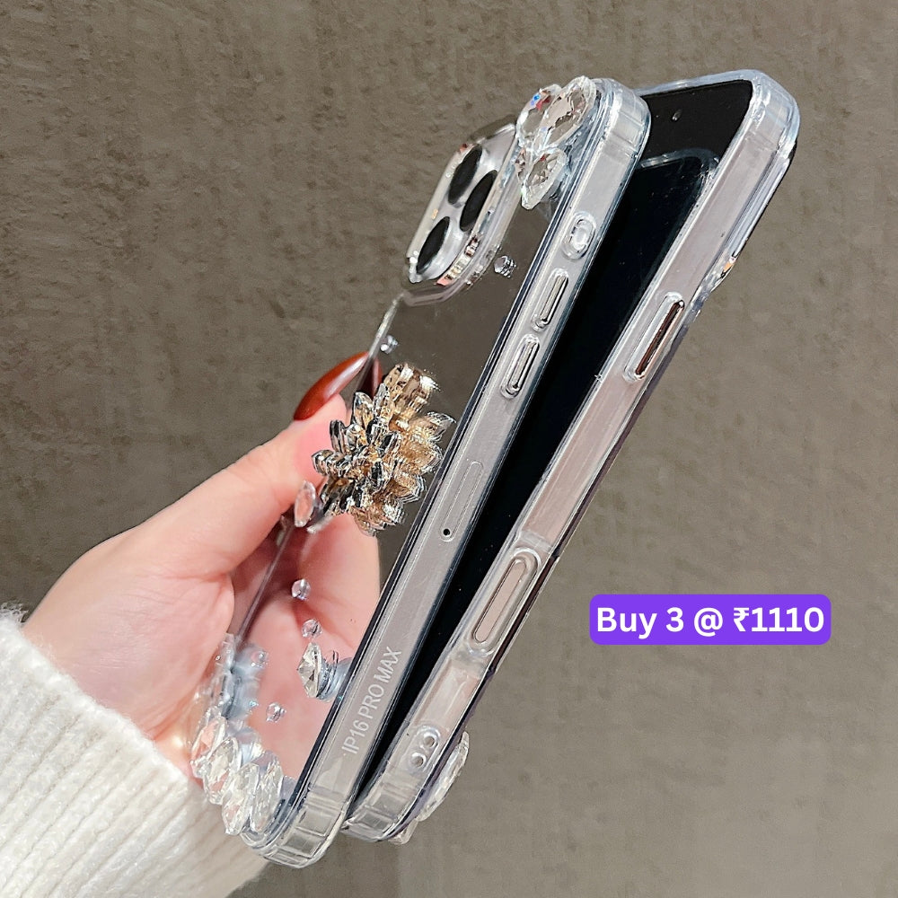 Mirror Flash Diamond Swan TPU (Soft) Phone Case - iPhone 16