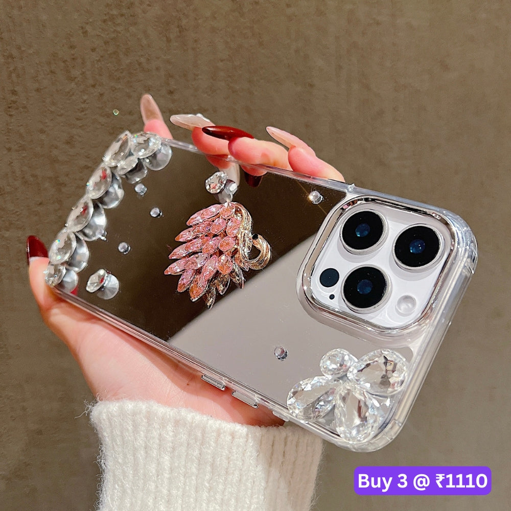 Mirror Flash Diamond Swan TPU (Soft) Phone Case - iPhone 16