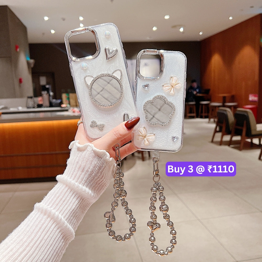 Mirror Rubber Gel TPU (Soft) Phone Case with Bracelet - OnePlus 11R