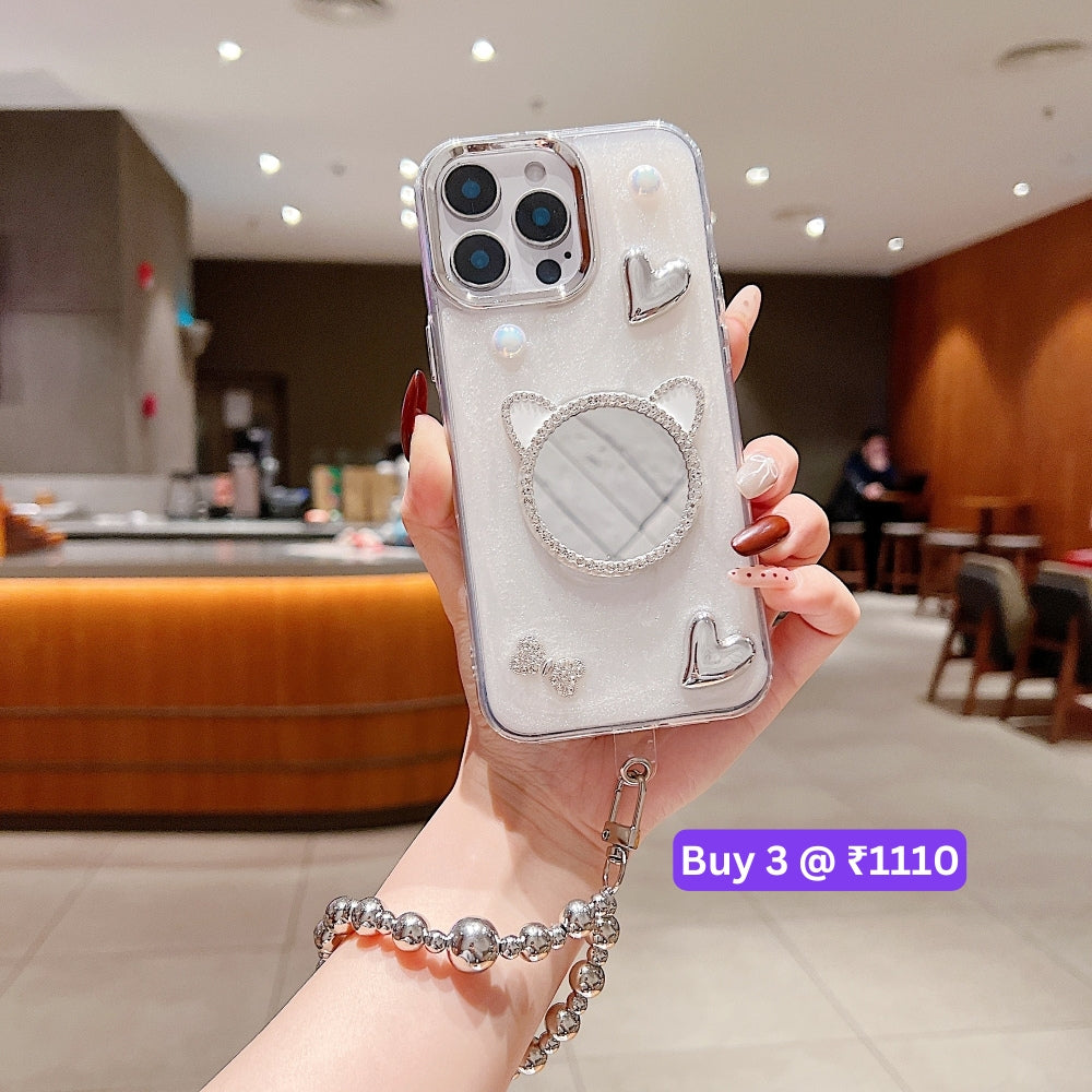 Mirror Rubber Gel TPU (Soft) Phone Case with Bracelet - OnePlus 11R