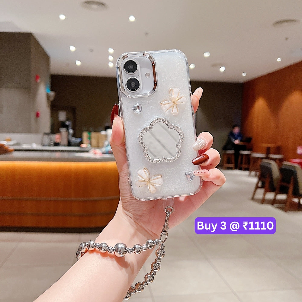 Mirror Rubber Gel TPU (Soft) Phone Case with Bracelet - OnePlus 11R