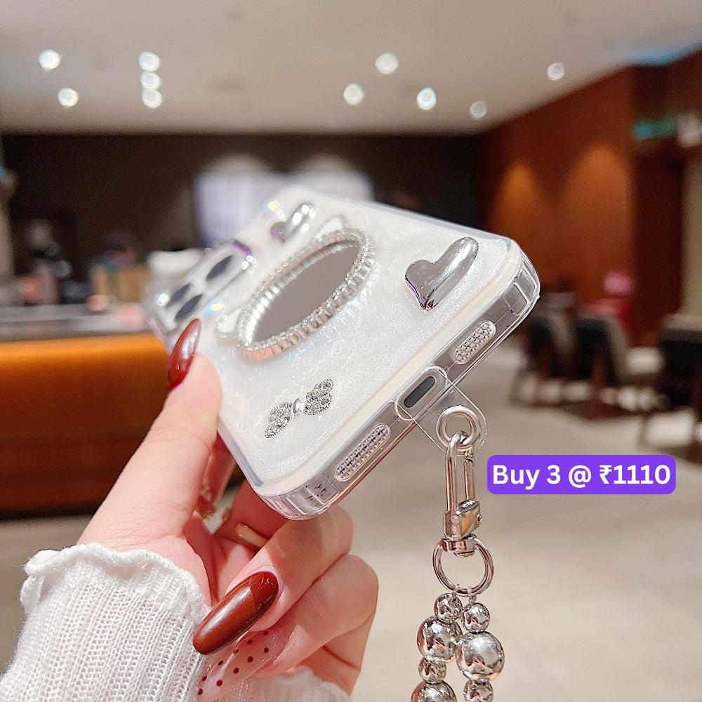 Mirror Rubber Gel TPU (Soft) Phone Case with Bracelet - OnePlus 11R