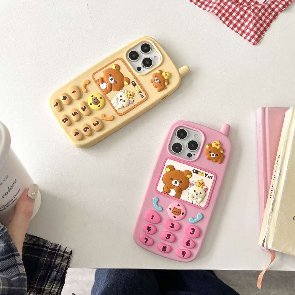 Mobile Shape Bear Silicone Protective Phone Case - iPhone 16 Pro Max