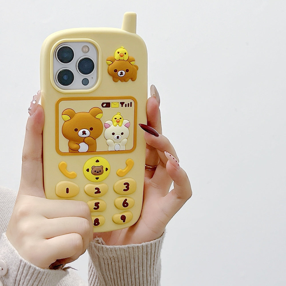 Mobile Shape Bear Silicone Protective Phone Case - iPhone 14 Pro