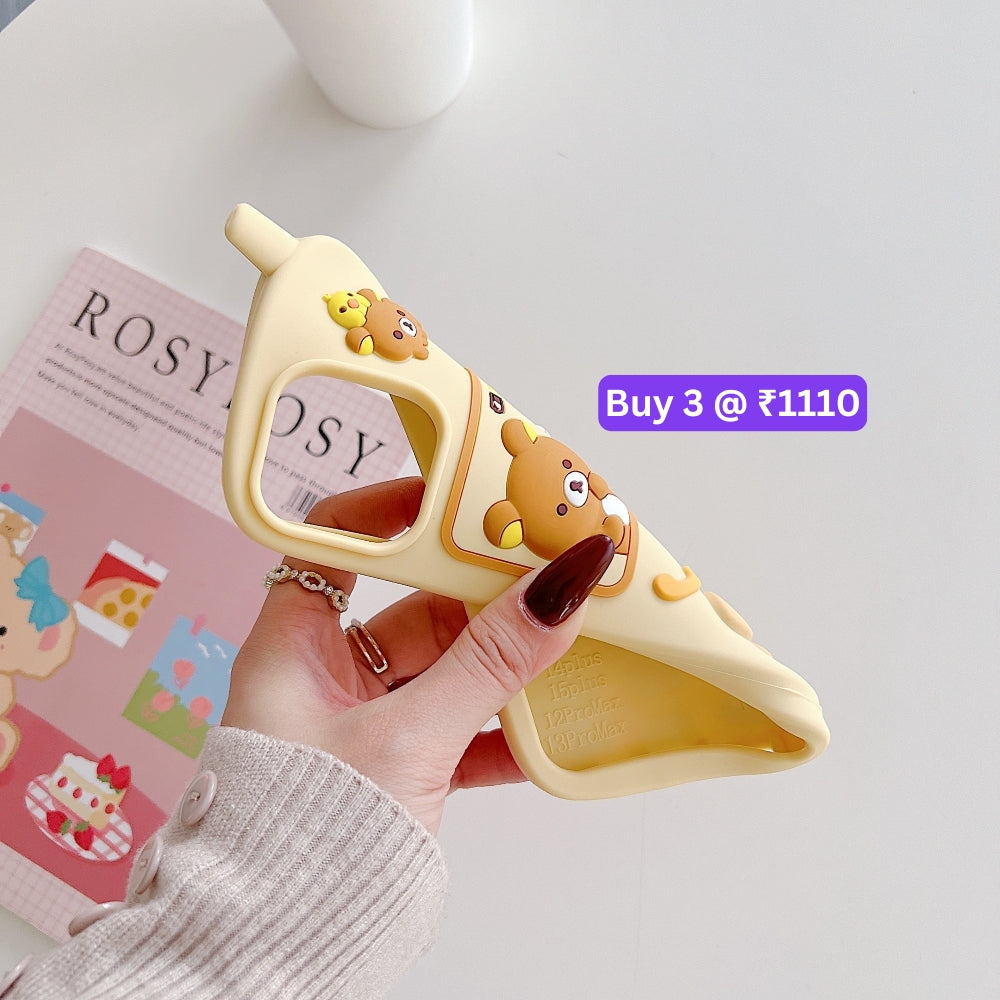 Mobile Shape Bear Silicone Protective Phone Case - iPhone 13
