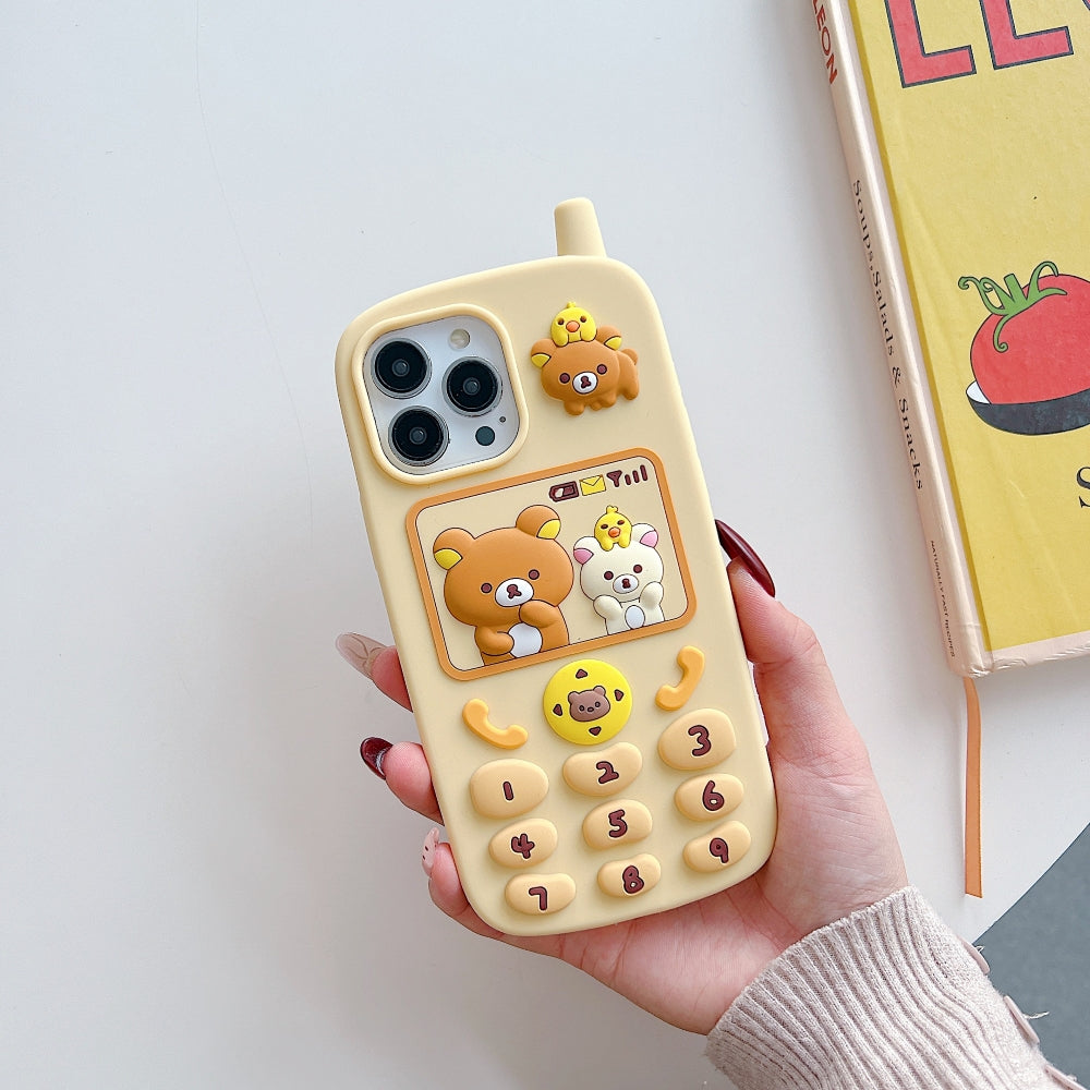 Mobile Shape Bear Silicone Protective Phone Case - iPhone 14 Pro