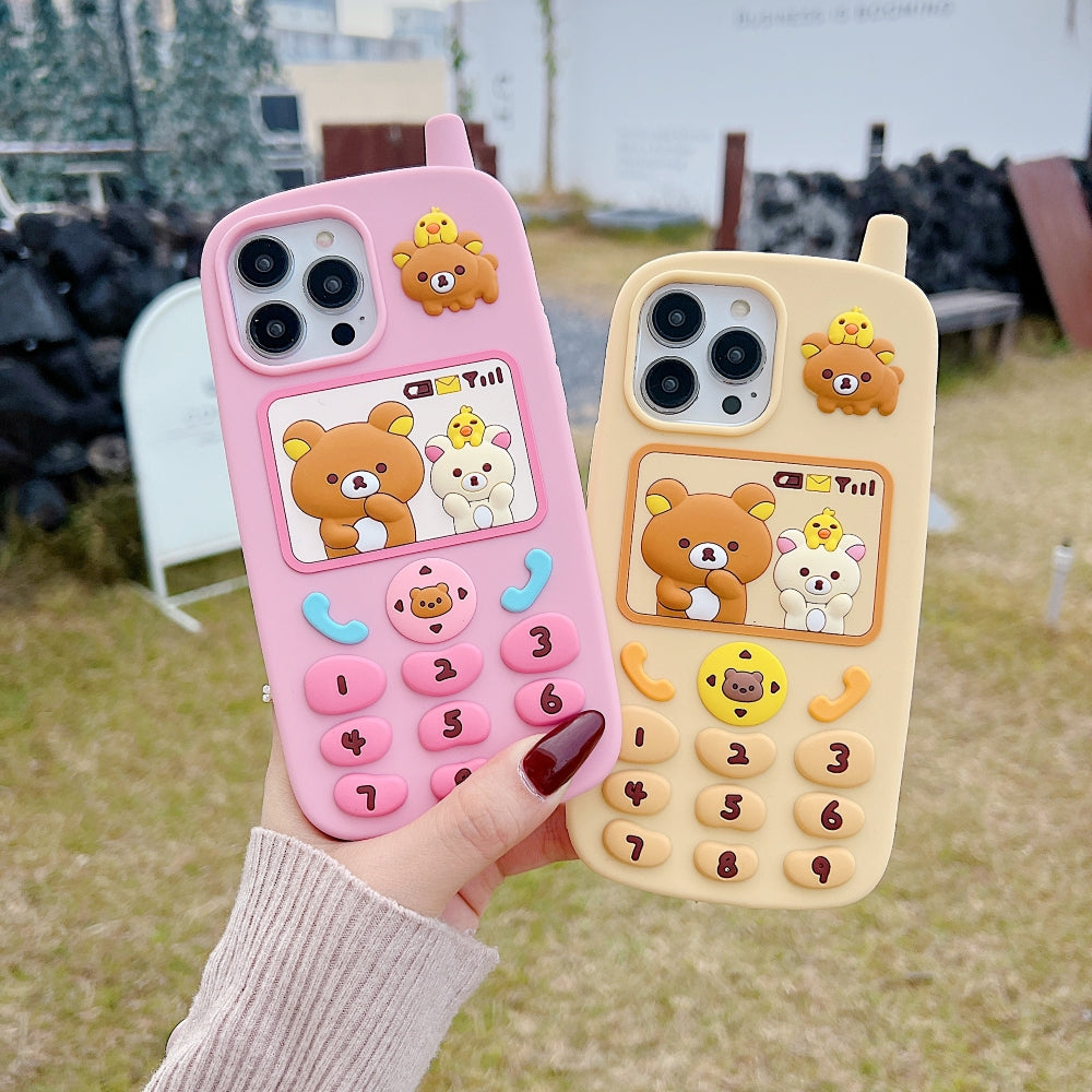 Mobile Shape Bear Silicone Protective Phone Case - iPhone 14 Pro