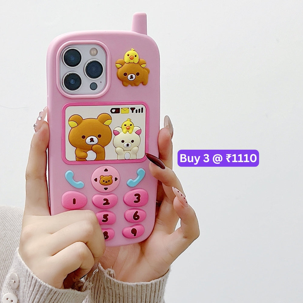 Mobile Shape Bear Silicone Protective Phone Case - iPhone 13