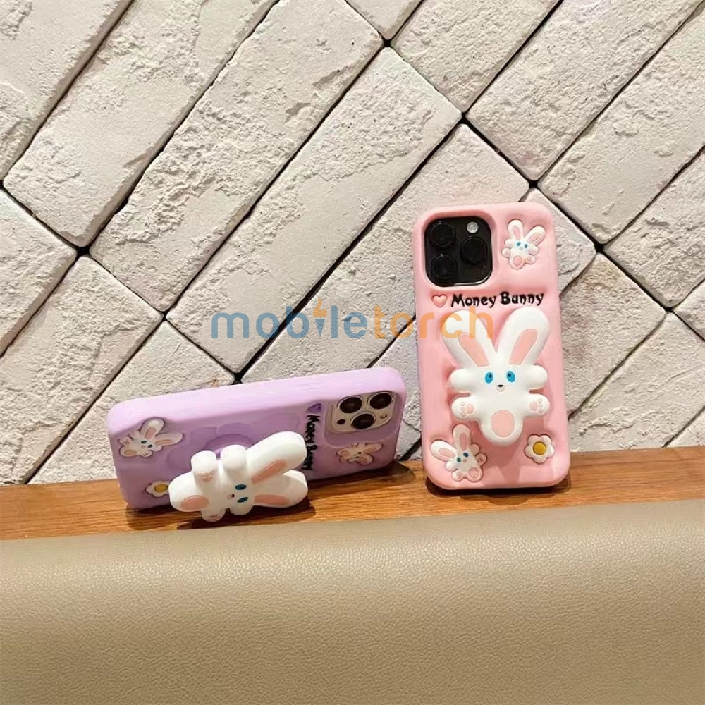 Money Bunny Pop Stand TPU (Soft) Silicone Phone Case - iPhone 11