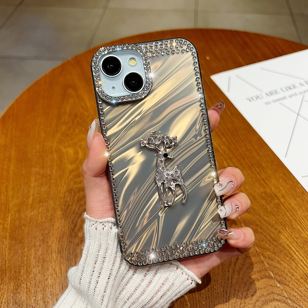 Mriga Charm with Shining Diamond Border Phone Case