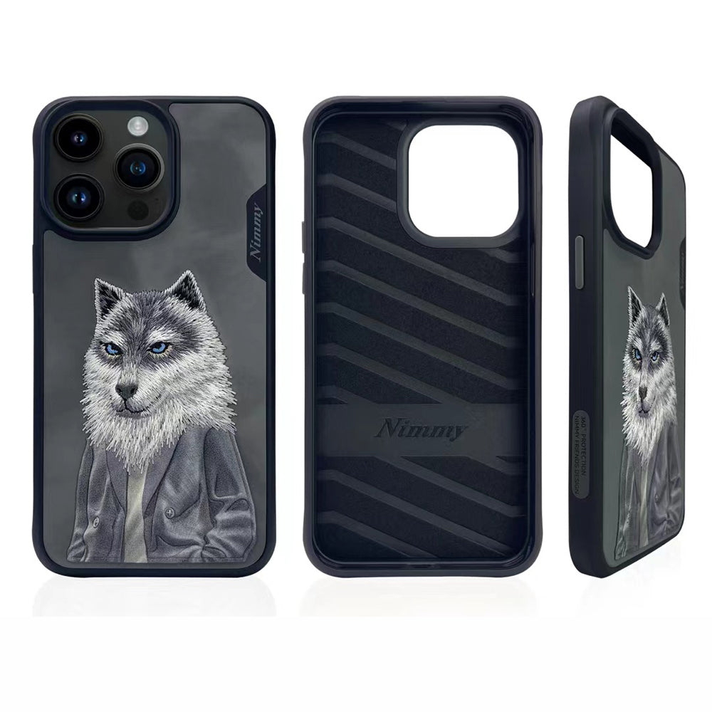 Nimmy Fashion Cute Pet 3D Embroidery PC (Hard) Phone Case - iPhone 15 Pro