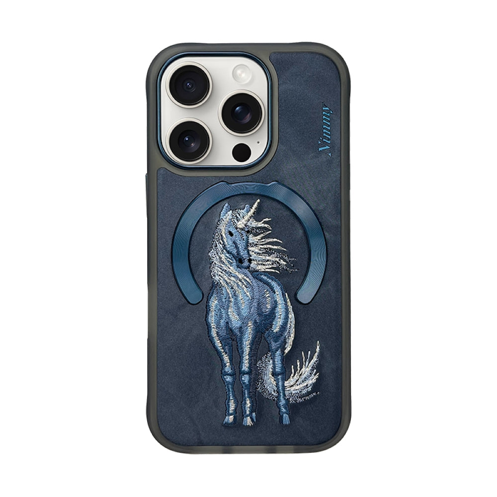 Nimmy Animal 3D Embroidery Leather PC (Hard) Phone Case - iPhone 16 Pro Max
