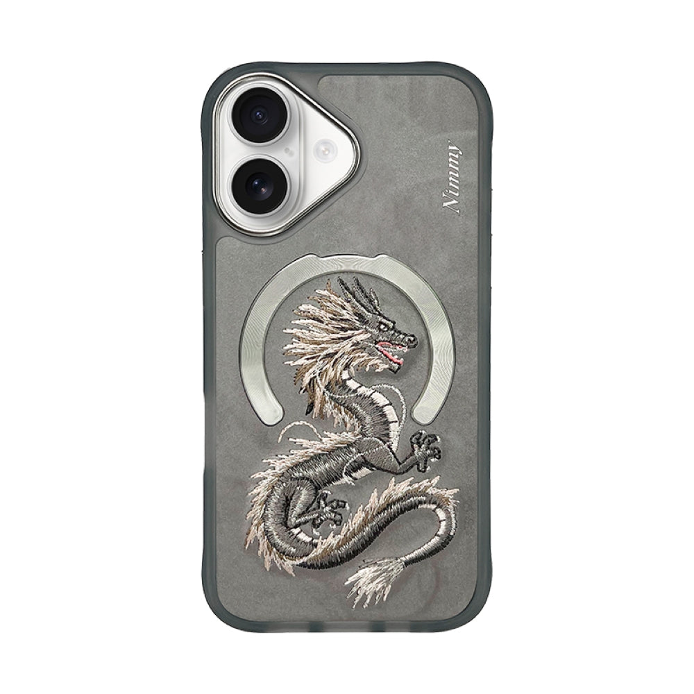 Nimmy Animal 3D Embroidery Leather PC (Hard) Phone Case - iPhone 16 Pro Max