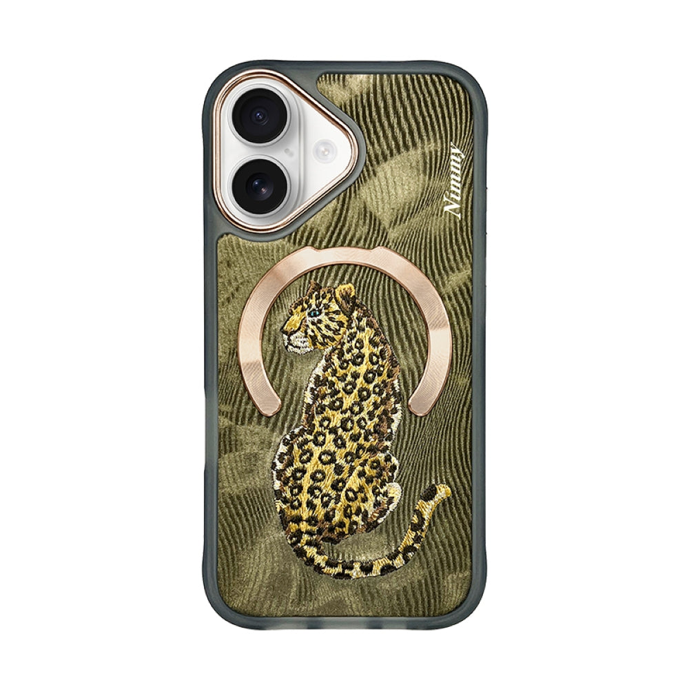 Nimmy Animal 3D Embroidery Leather PC (Hard) Phone Case - iPhone 16 Pro Max