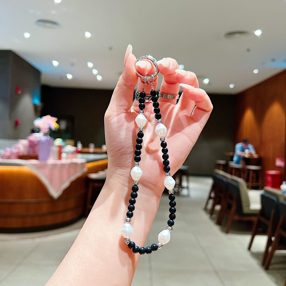 Onyx Wrist Phone Charm | Keychain | Handbag Charm