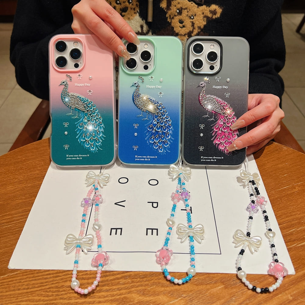 Peacock Glam Phone Case