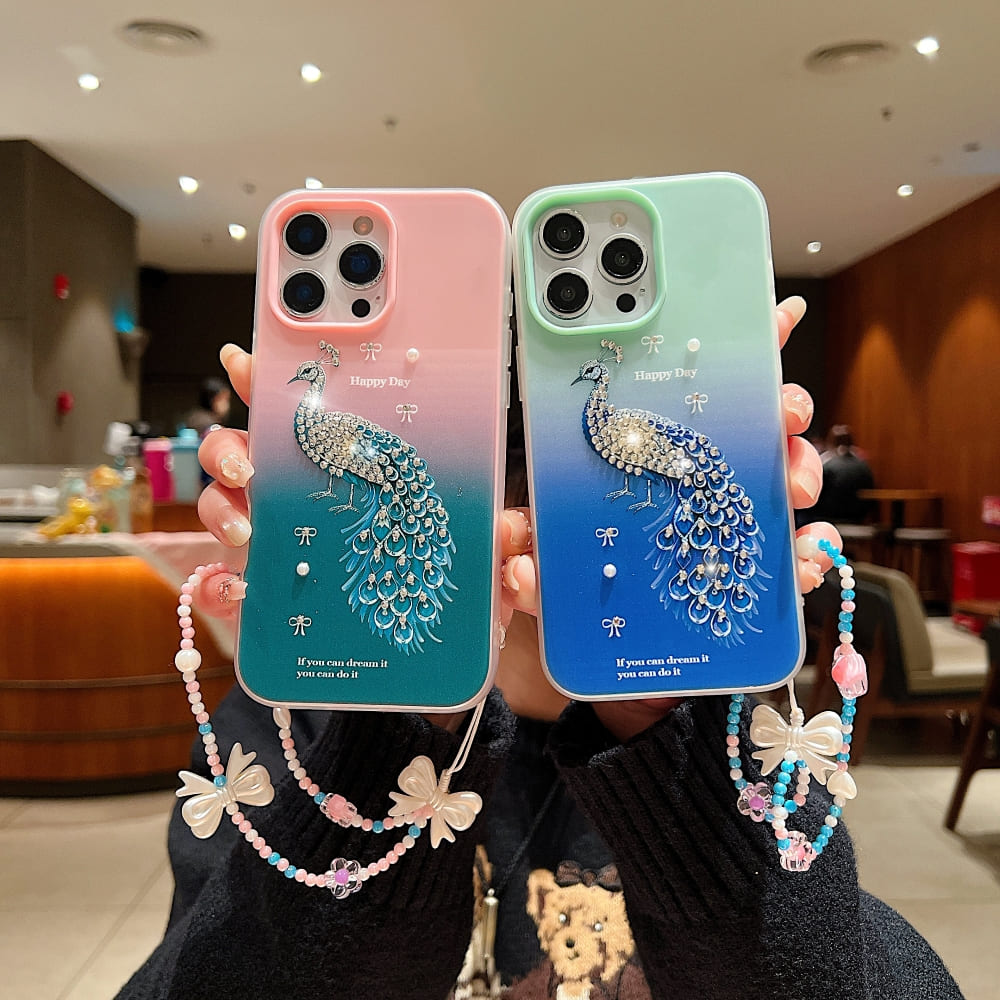 Peacock Glam Phone Case