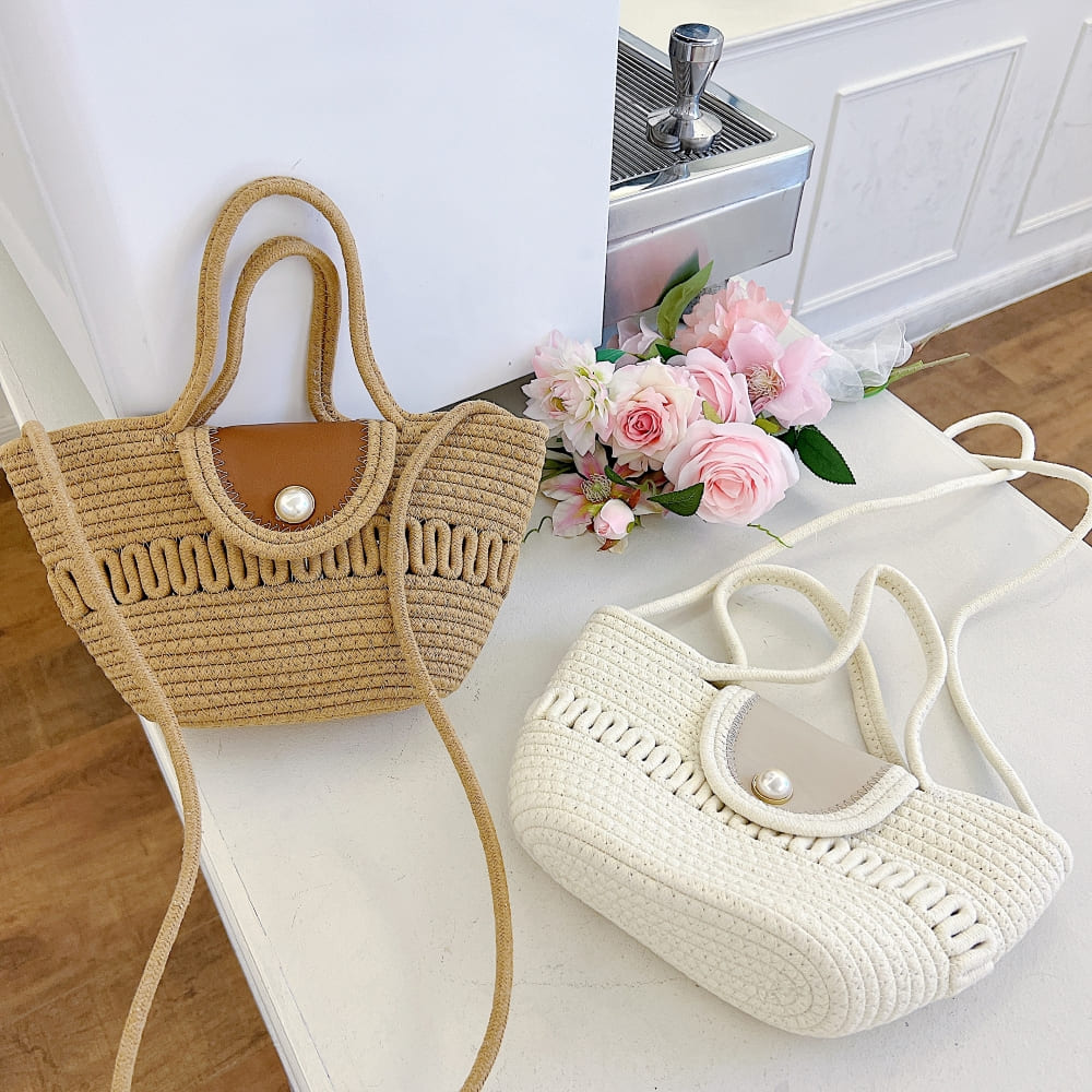 Twist-Weave Shoulder Bag