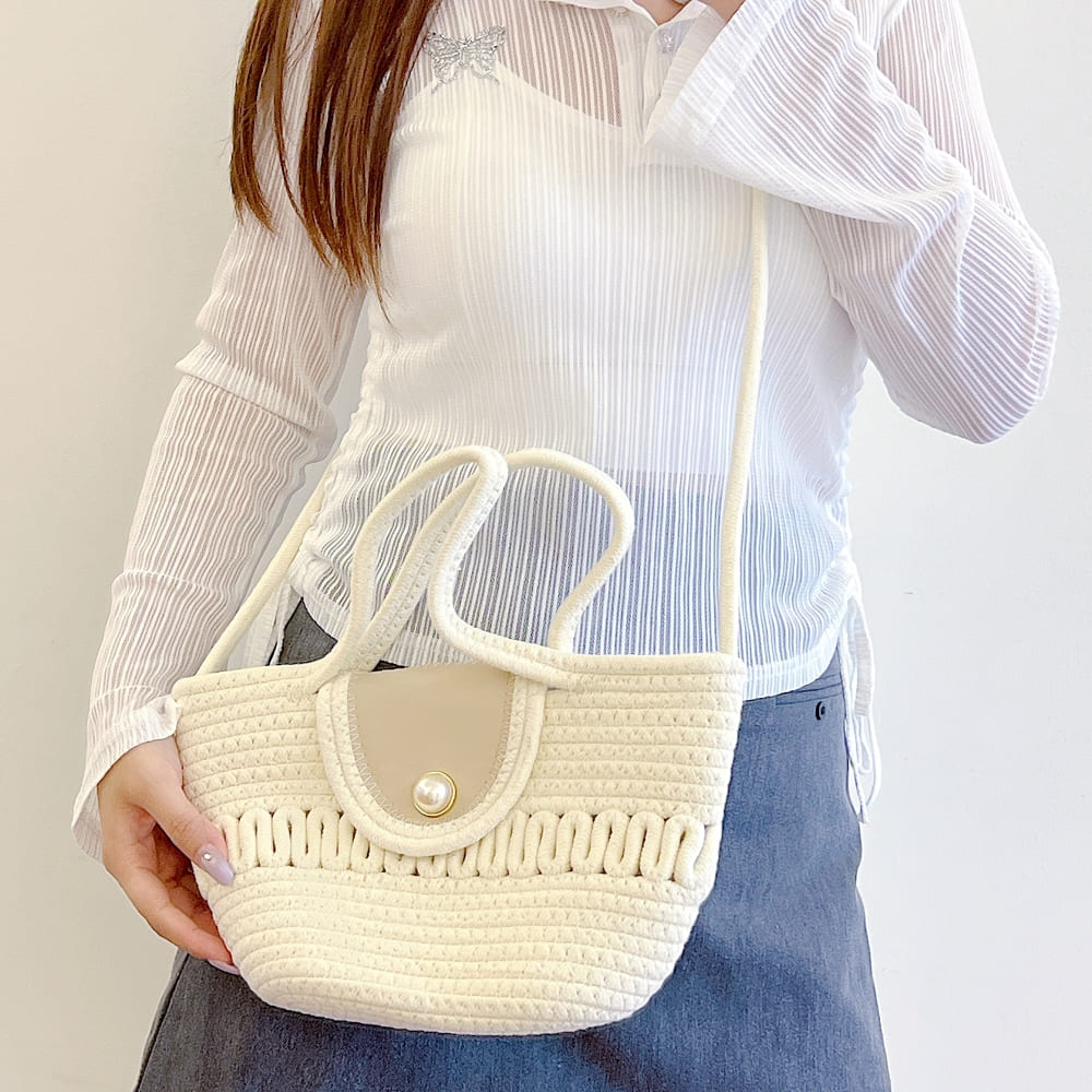 Twist-Weave Shoulder Bag