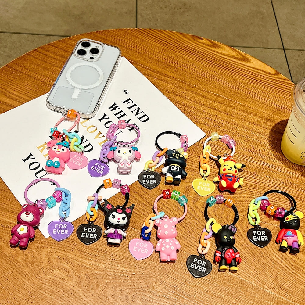 Playful Rainbow Candy Vibe Phone Charm | Keychain | Handbag Charm