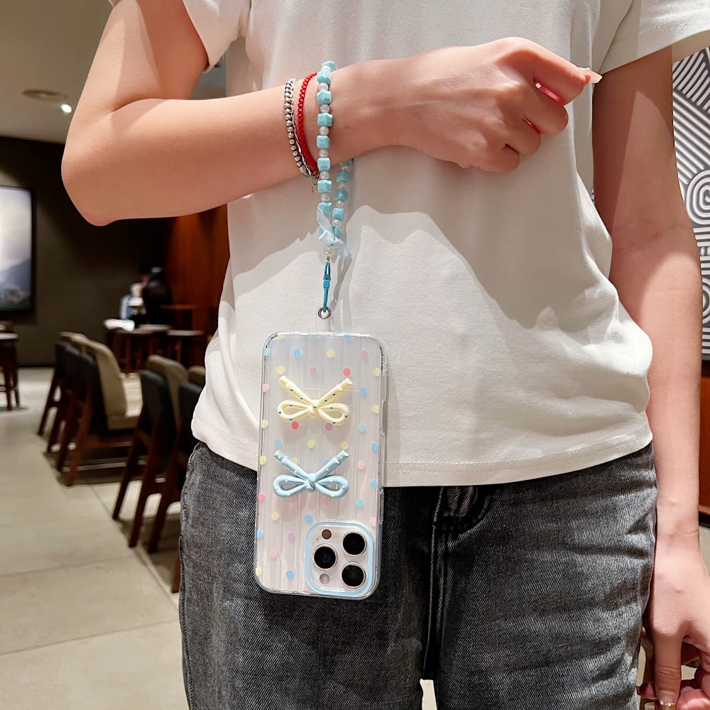 Polka Bow Chic Phone Case