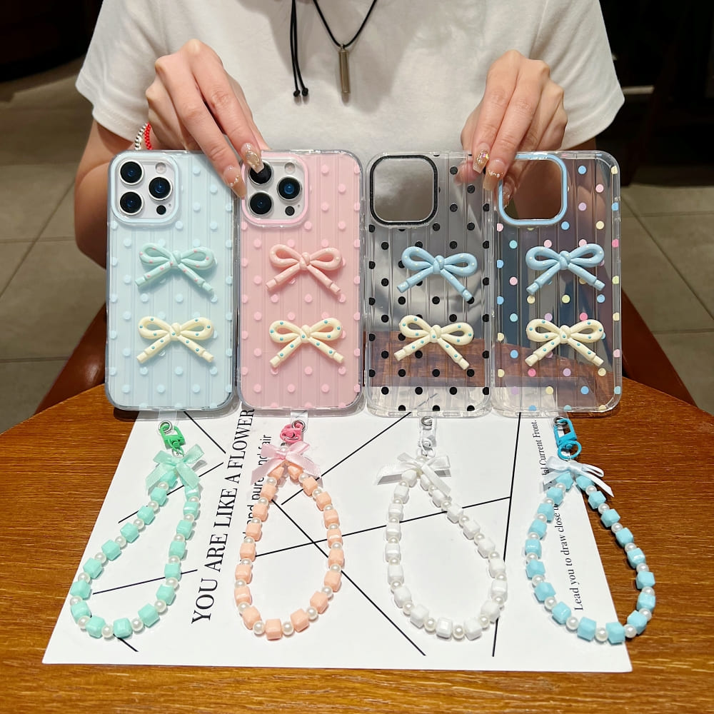 Polka Bow Chic Phone Case