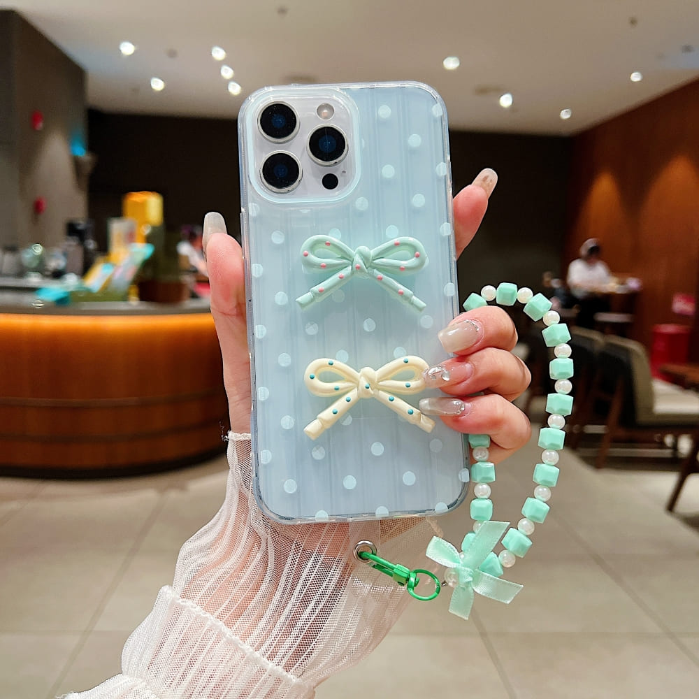 Polka Bow Chic Phone Case