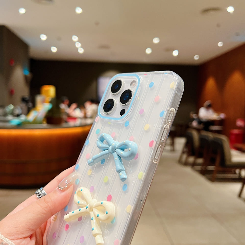 Polka Bow Chic Phone Case