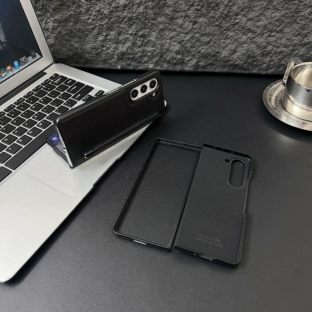 Premium Leather Lightweight Slim Fit Phone Case with Pen Slot - Samsung Z Fold 5
