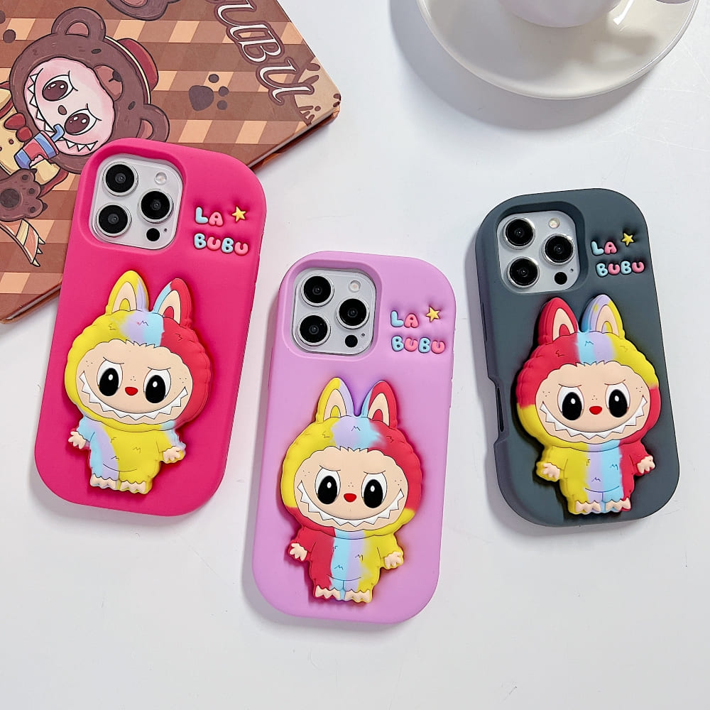 Rainbow Bunny Labubu Phone Case