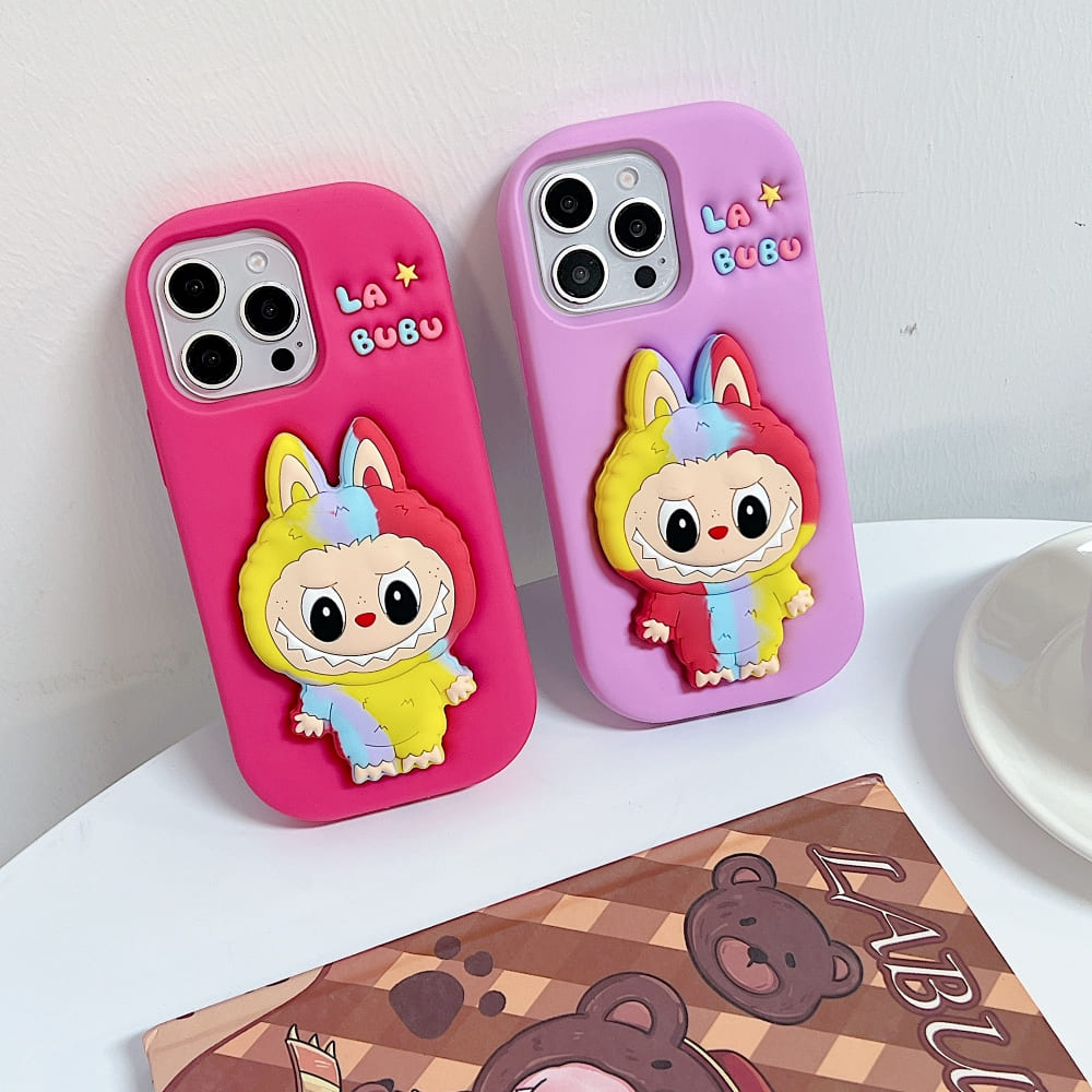 Rainbow Bunny Labubu Phone Case