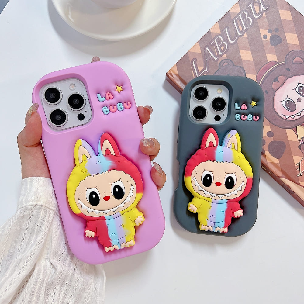 Rainbow Bunny Labubu Phone Case
