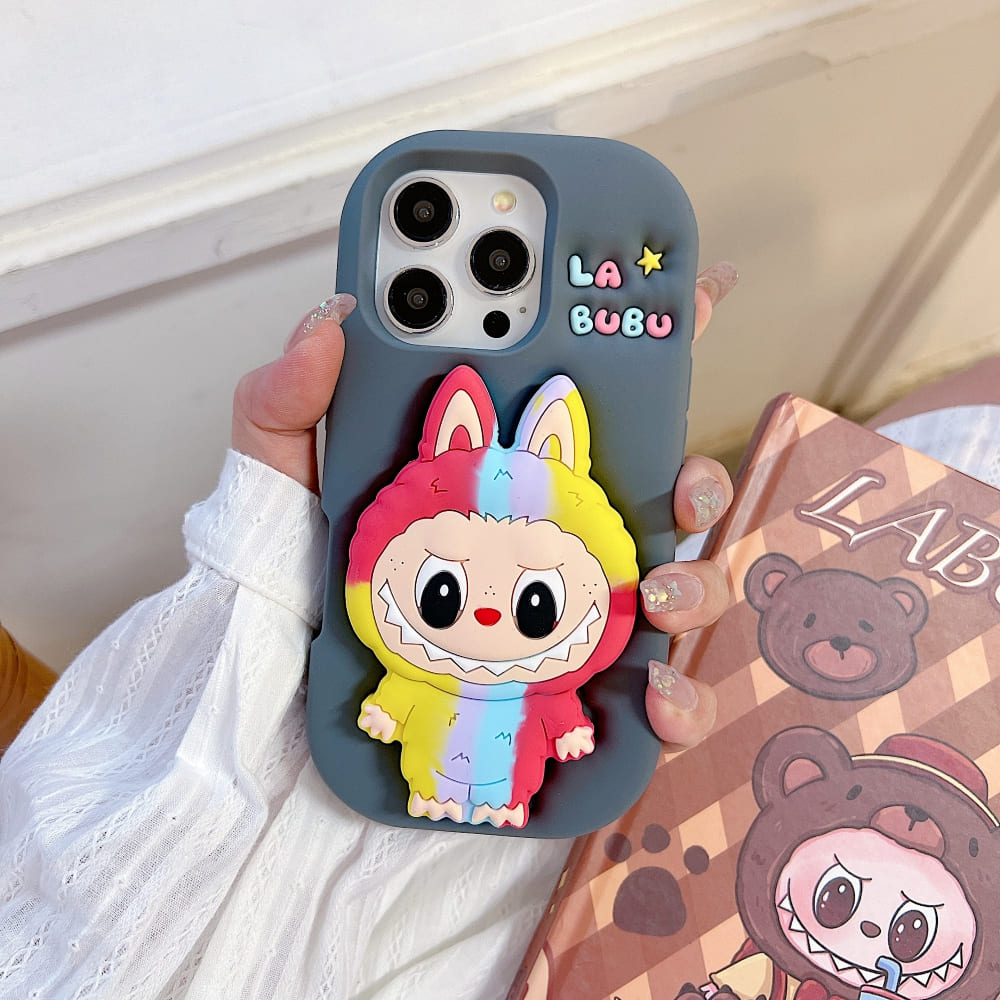 Rainbow Bunny Labubu Phone Case