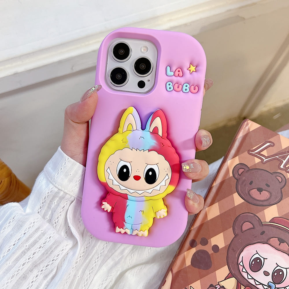 Rainbow Bunny Labubu Phone Case