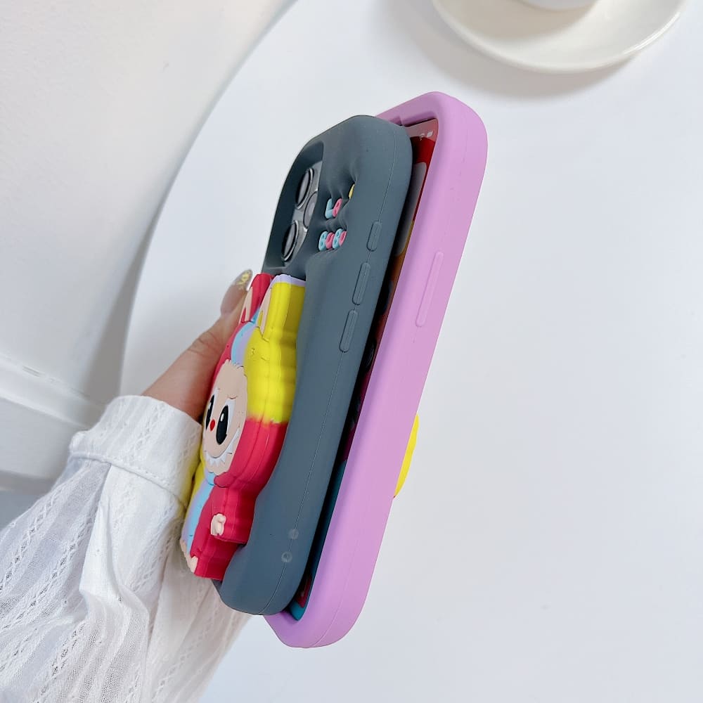 Rainbow Bunny Labubu Phone Case