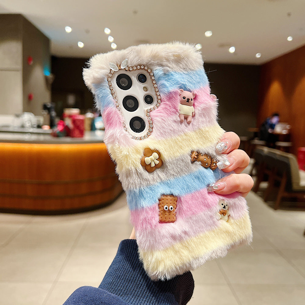 Rainbow Furry 3D Toy Camera Protection Soft Phone Case - iPhone 12