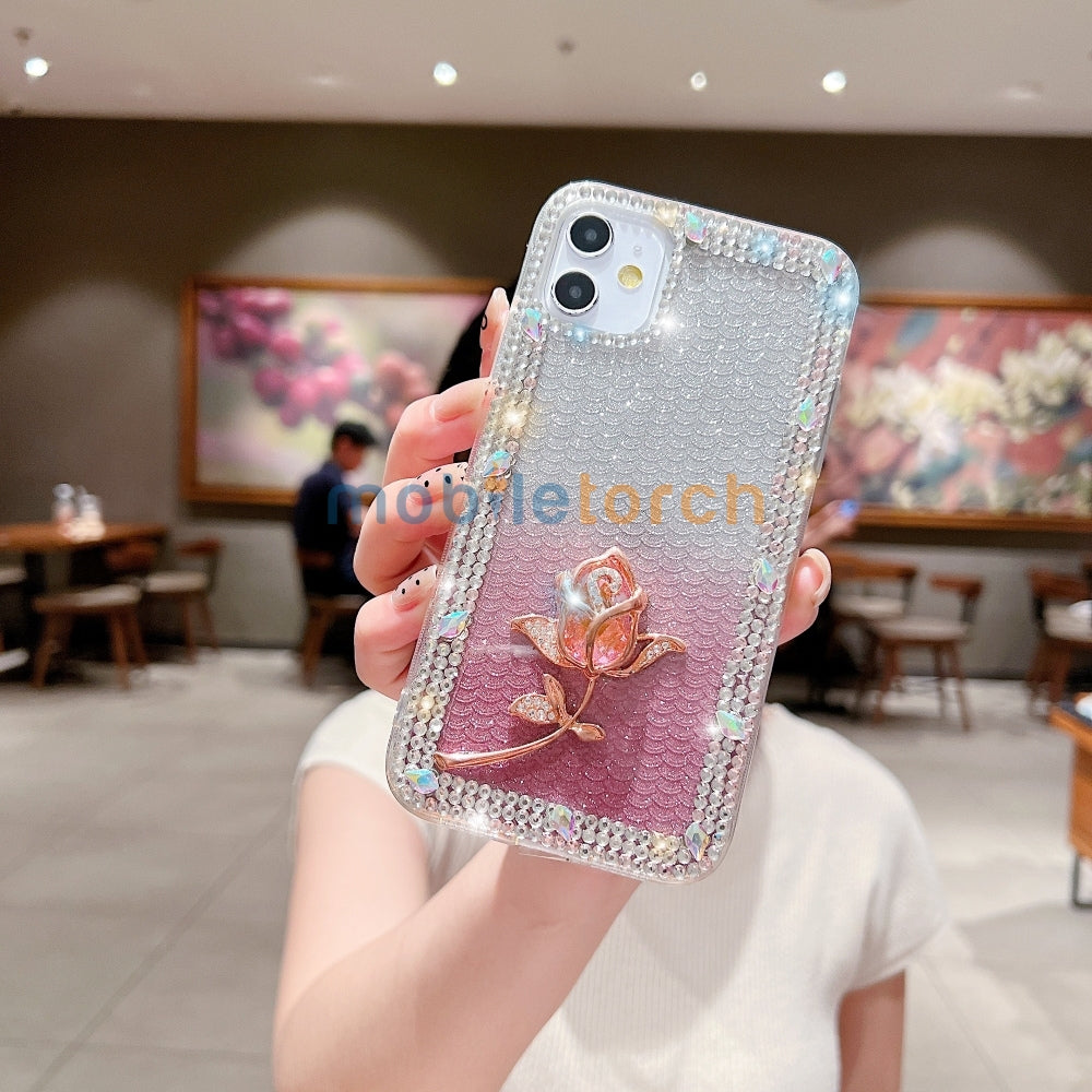 Rose Diamond TPU (Soft) Phone Case - iPhone 14 Pro