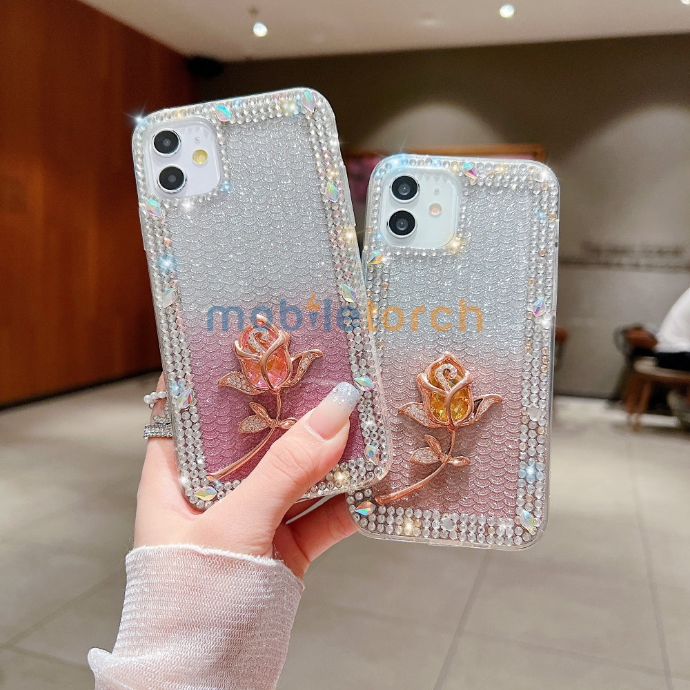 Rose Diamond TPU (Soft) Phone Case - iPhone 14 Pro