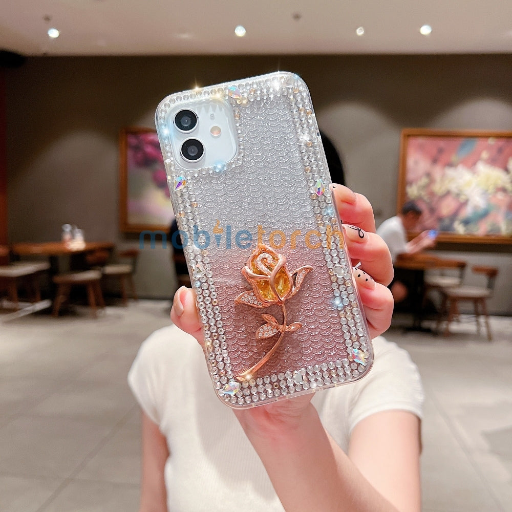 Rose Diamond TPU (Soft) Phone Case - iPhone 14 Pro