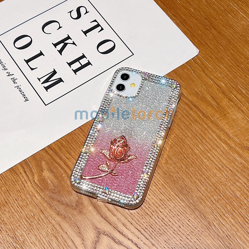 Rose Diamond TPU (Soft) Phone Case - iPhone 14 Pro
